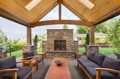 Outdoor Gas Fireplace Installation